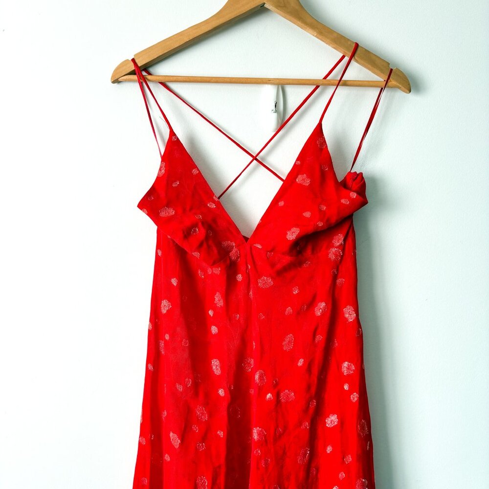Zara ZW Strappy Midi Dress NWT Red Size Small Blogger Fav - Picture 9 of 14